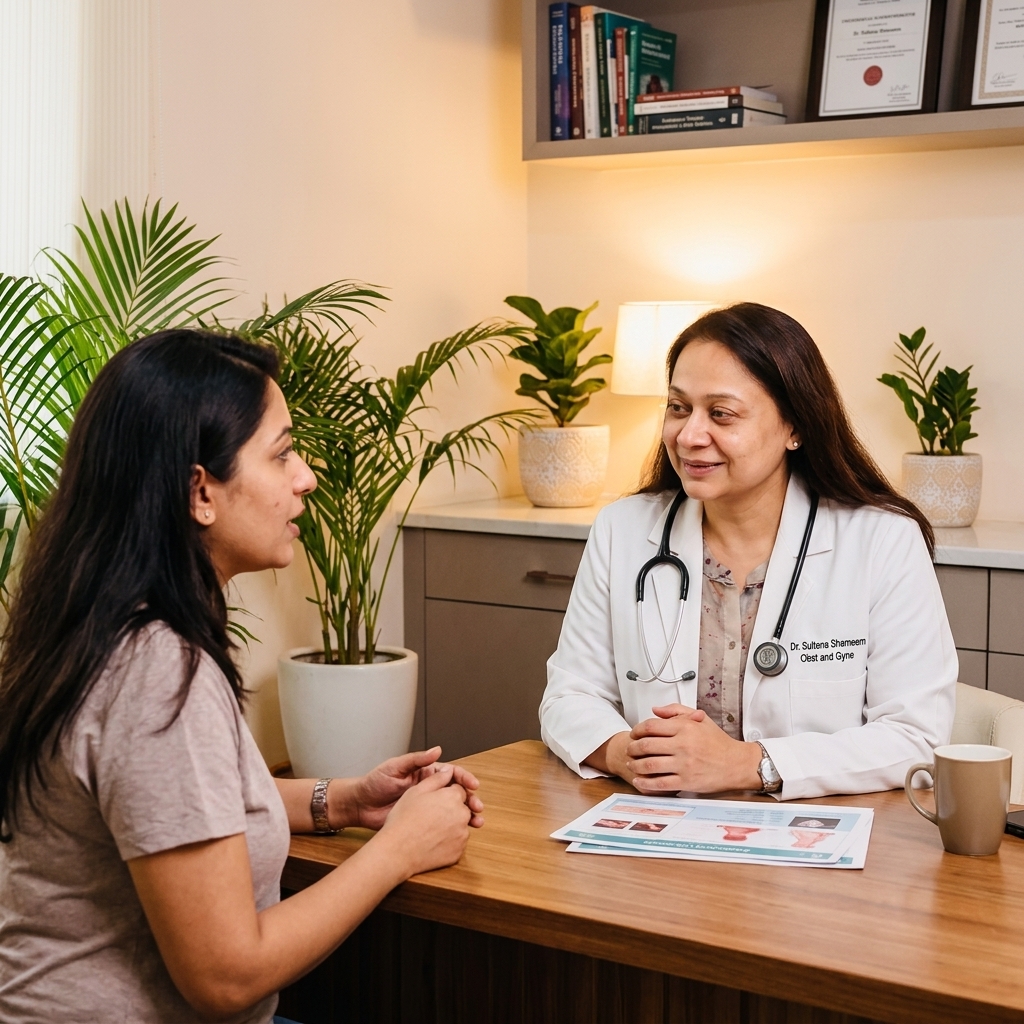 Dr. Shamim Sultana Yashine patient consultation at June Women's Health